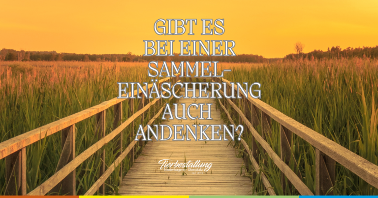 Weg mit Text Andenken für Sammeleinäscherung